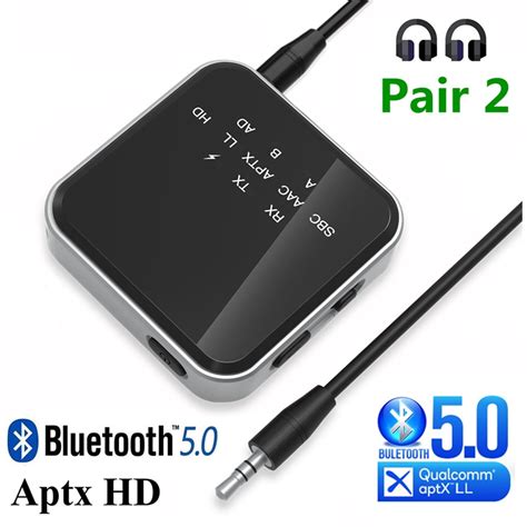 Aptx Hd Ll Adaptive Bluetooth Receiver Transmitter Bt 5 2 Rca 3 5mm