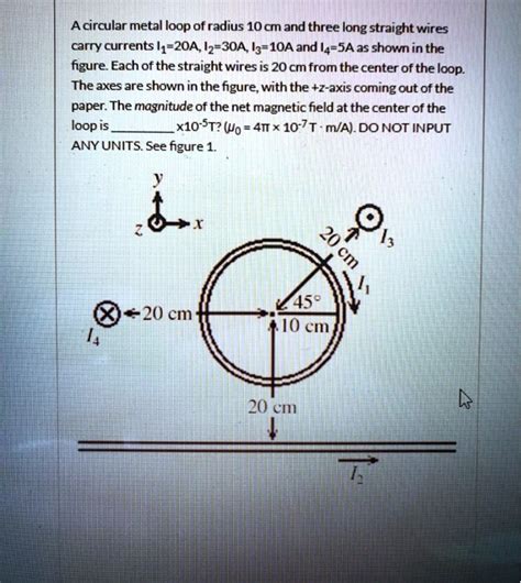 Solved Acircular Metal Loop Of Radius Cm And Three Long Straight