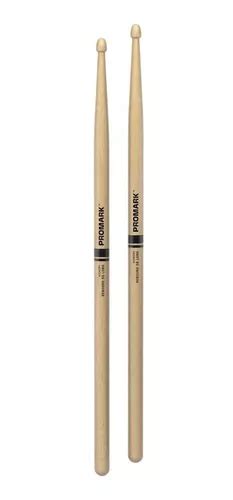 Promark Rbh595law Baquetas 5b Largas Punta Madera Hickory Color Natural