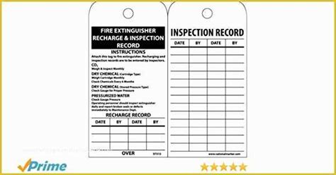 Free Fire Extinguisher Inspection Tags Template Free Templates Printable