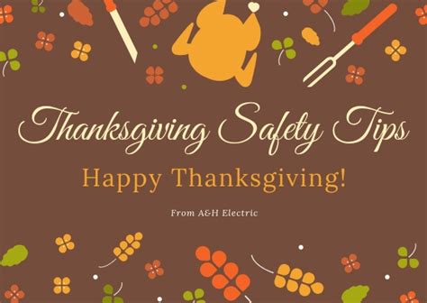 Thanksgiving Safety Tips Aandh Electric