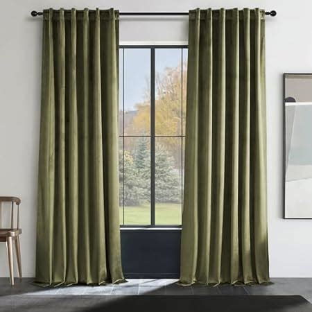 Amazon Topfinel Green Curtains Inches Long For Living Room