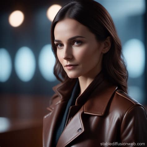 Futuristic Kanata User In Leather Duster Coat Stable Diffusion Online
