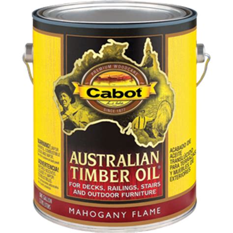 Cabot 3459 Qt Mahogany Flame Australian Timber Oil - Superior UV Protection & Durability for ...