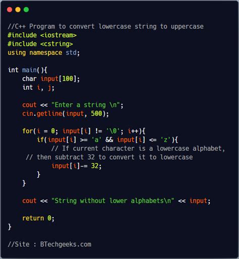 C Program To Convert Lowercase To Uppercase Using Ascii Value