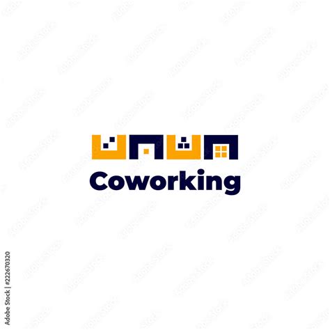 coworking logo. vector template Stock Vector | Adobe Stock