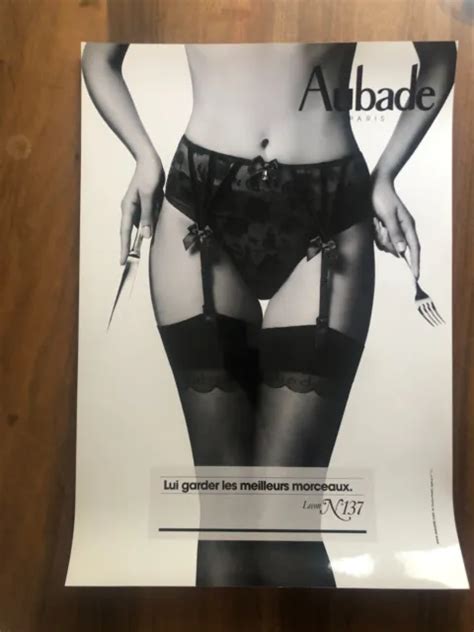 Rare Photo Affiche Aubade Lingerie Papier Glace Lecon X Cm Eur