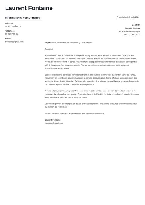 Exemple Lettre De Motivation Cdi Apr S Cdd Stage Int Rim 10416 Hot