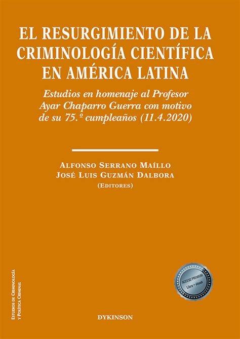 Librería Dykinson El resurgimiento de la criminología científica en