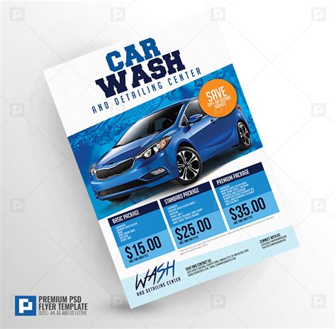 Car Wash Services Flyer Psdpixel