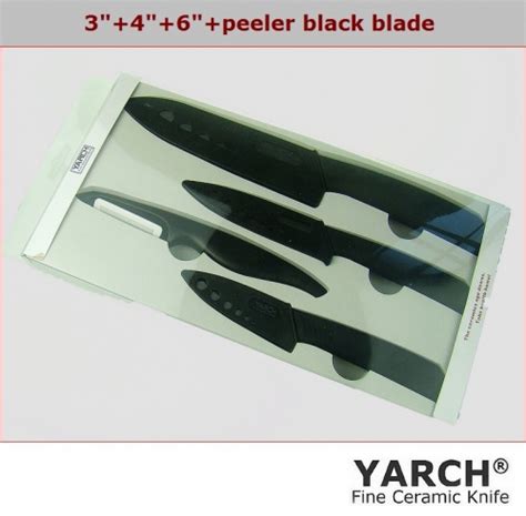 YARCH Simple Packaging 4pcs Set 3 4 6 Peeler Box Black Blade