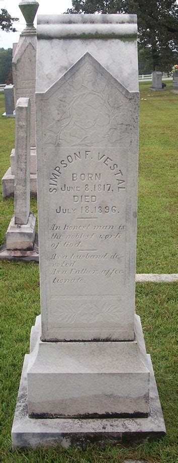 Simpson Fogleman Vestal 1817 1896 Find A Grave Memorial