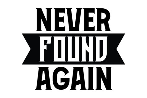 Typography Never Found Again Graphic By Uxostudio Creative Fabrica