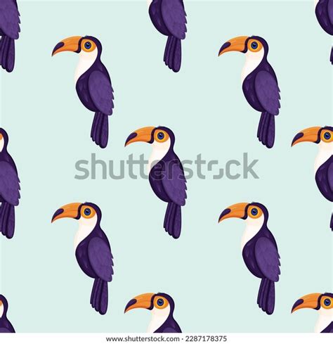 Seamless Texture Tropical Bird Toucan Pattern Stock Vector (Royalty Free) 2287178375 | Shutterstock