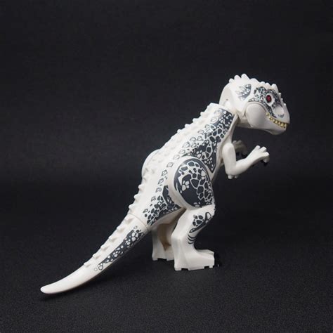 White Super Tyrannosaurus Rex Jurassic Dinosaur City Lego Minifigure Toys