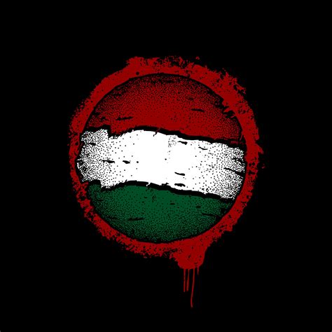 Bloody Flag Hungary Iconic Style 10955082 Vector Art At Vecteezy
