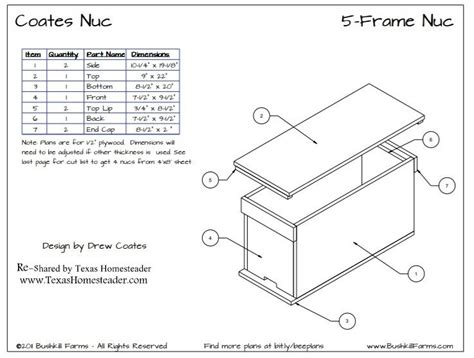 Bee Hive Box Plans