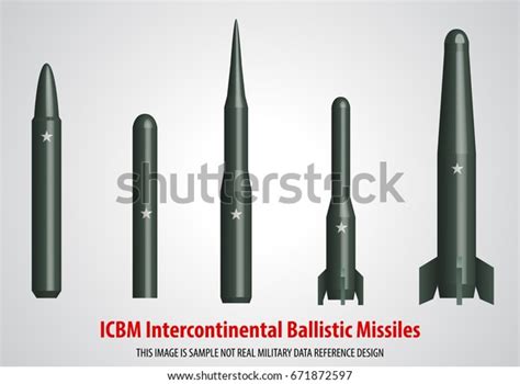 Intercontinental Ballistic Missile Icbm 3d Vector Stock Vector Royalty