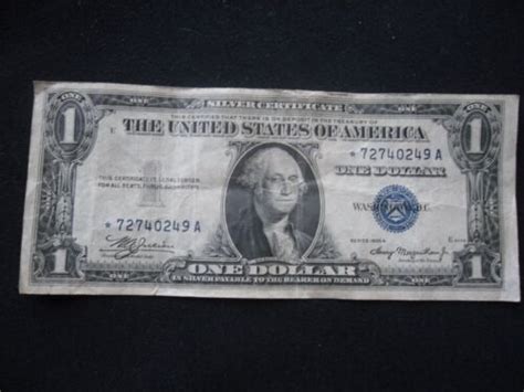 1935 A 1 Silver Certificate Star Note EBay