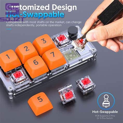 8 Key Shortcut Macro Programmable Fully Hot Swappable Mechanical Switch Gaming Mini Keyboard
