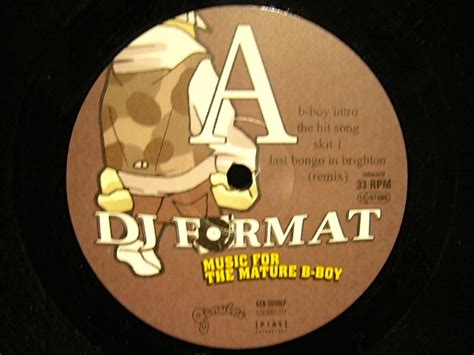 DJ FORMAT MUSIC FOR MATURE B BOY 2LP SOURCE RECORDS ソースレコード