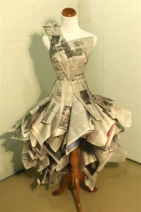 Paper Me By Katie Mamula At Coroflot Recycled Dress Newspaper