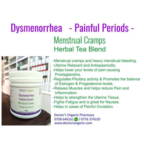 Dysmenorrhea Painful Periods Treatment Doctor S Organic Pharmacy