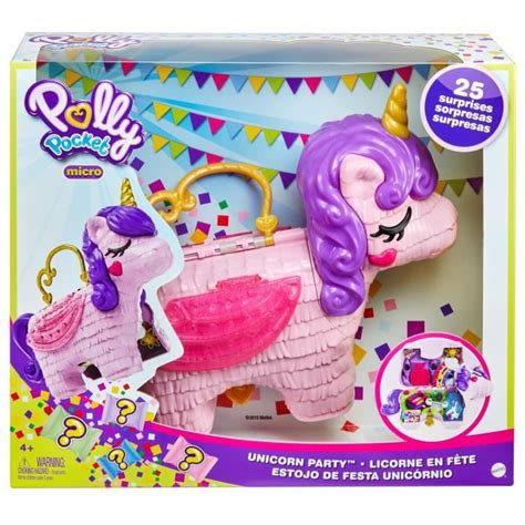 Polly Pocket Sac Licorne Surprises Pi Ata Licorne F Rique De