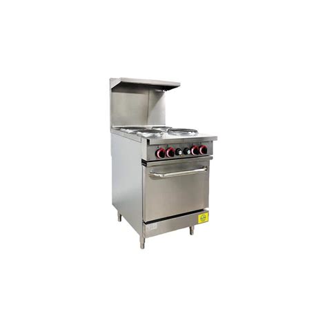 Elite Kitchen Supply 24 In Commercial Nsf 4 Burner Heavy Duty Electric Hot Plate Oven Er24e