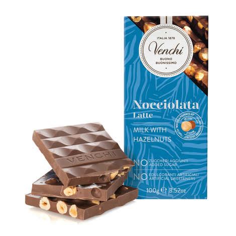 Tablette Chocolat Au Lait Noisettes Du Pi Mont Nocciolata Venchi Sans