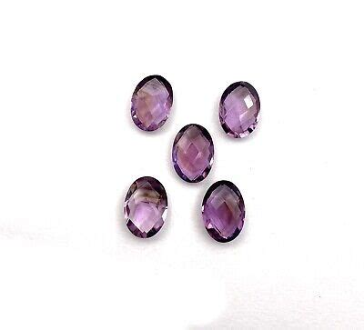 Natural Amethyst Oval Briolette Cut Loose Gemstone Lot Pcs Mm