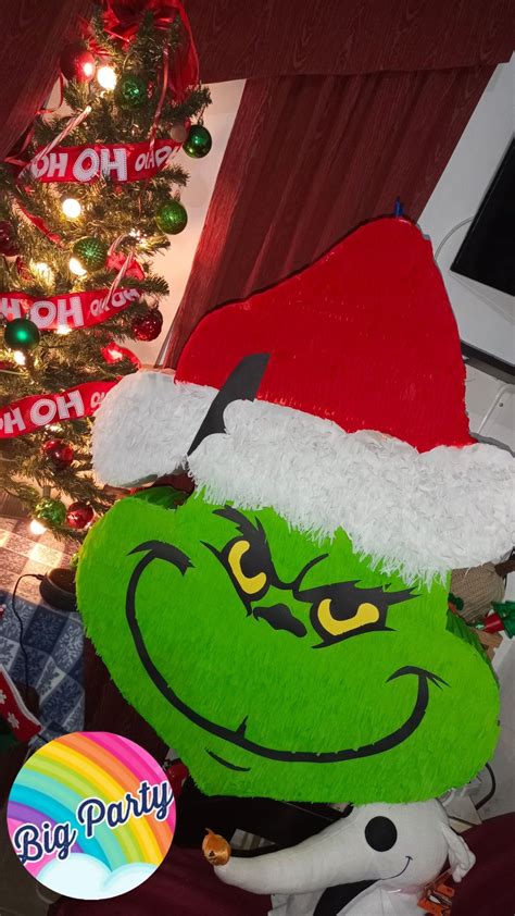 Piñata Del Grinch Piñatas Faciles Grinch Piñatas Navidad