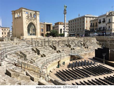 Panoramic View Majestic Roman Amphitheater Lecce Stock Photo 1293564253