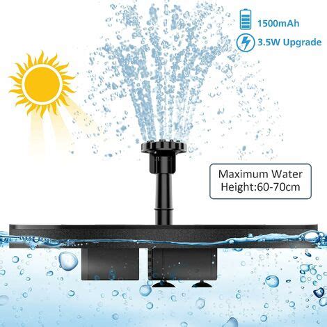 Fontaine Solaire Ext Rieur Flottante W Pompe Bassin Solaire Avec