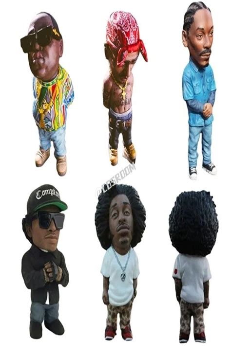 Cm Chanteuse Hip Hop R Sine Statue Pac Figurines Rapper Toile