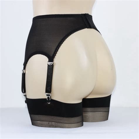 Luxallacki Sheer Mesh 6 Straps Garter Belt With Metal Clips For Women Lingerie EBay