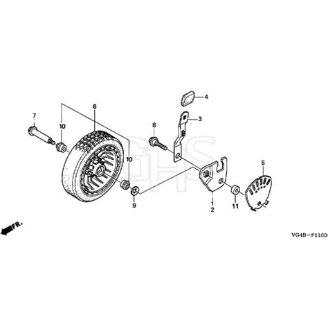 Honda HRG536C6 SDEA MZCG 7660001 Front Wheel Diagram GHS