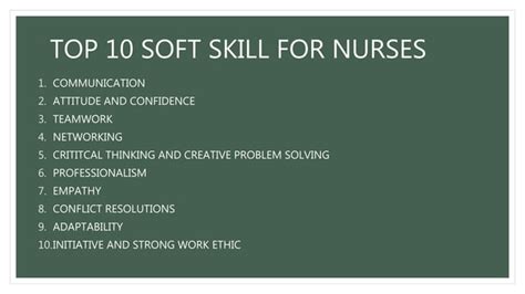 Essential Soft Skills For Nurses Ppt