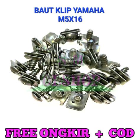 Jual 30 Baut Klip Body Yamaha 5x16 Baut Body Motor Yamaha Baut Klip