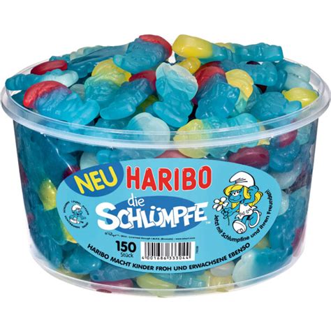 HARIBO Fruchtgummi SCHLÜMPFE 150er Runddose