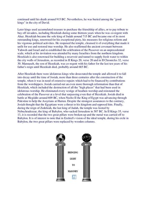 Freemasonry 168 the two great pillars of solomon's temple