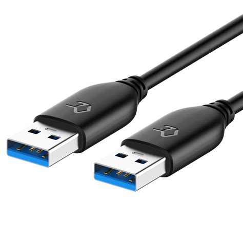 Rankie Usb Type A Male To Male Data Cable M Black Amazon Co