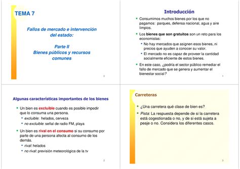 Tema Bienes P Blicos Tema Tema Fallos De Mercado E