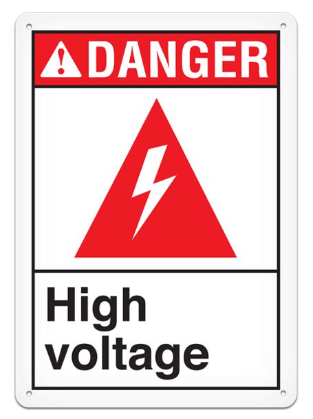 Danger High Voltage Safety Sign For Major Hazard Situations 10x14