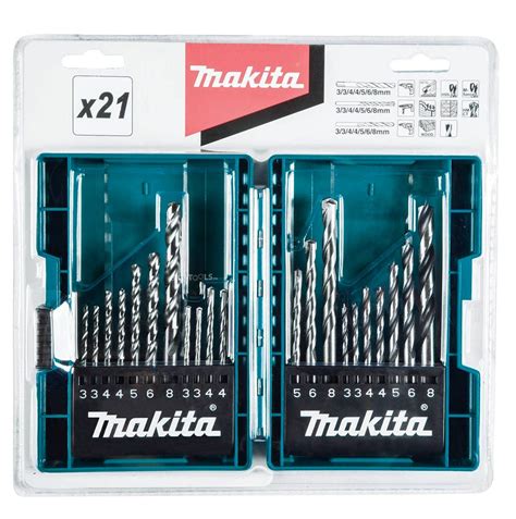 Makita B 44884 21pcs Assorted Drill Bit Set Gigatools Industrial Center