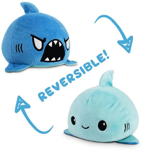 Tee Turtle Shark Reversible Plushie Light Blue Blue Buy Online At