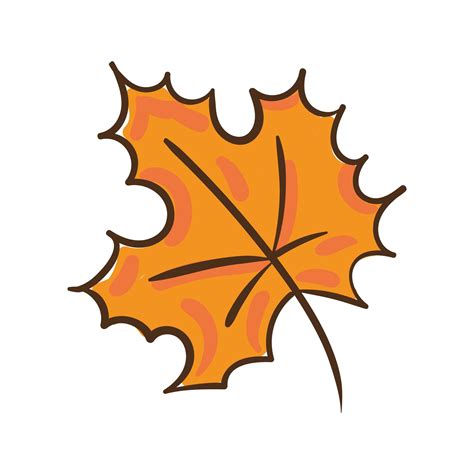 Autumn Maple Leaf Hand Draw Style Icon Vector Art At Vecteezy