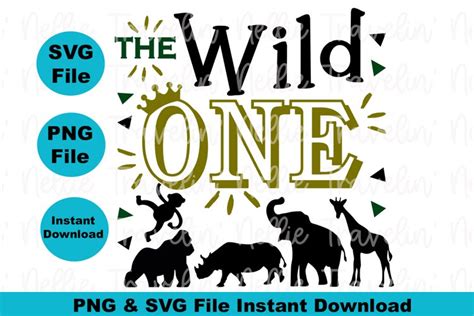 The Wild One Png Svg First Birthday Jungle Party