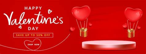 Premium Vector Valentines Day Sale Banner Background Template Design