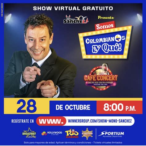 OCT 28 Virtual Carlos El Mono Sanchez Humorista Colombiano Con Sabor